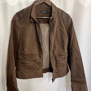 Lauren by Ralph Lauren Brown Jean Jacket